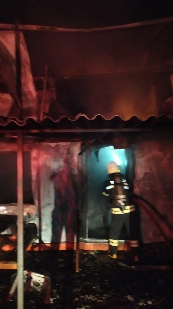 Fethiye'de iş yeri yangını